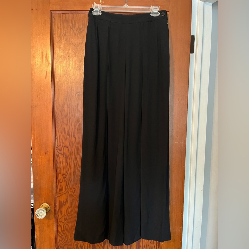 Ralph Lauren Black Wide Leg Trousers